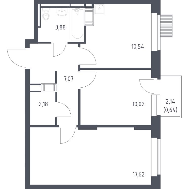 1-BD Apartment Sale, 51.95平方米 at Bolshoe Putilkovo, Prostornaya ulitsa, 1, Putilkovo Village, Krasnogorsk City District, Moscow Region, Russia #1 1-BD Apartment Sale, 51.95平方米 at Bolshoe Putilkovo, Prostornaya ulitsa, 1, Putilkovo Village, Krasnogorsk City District, Moscow Region, Russia #1