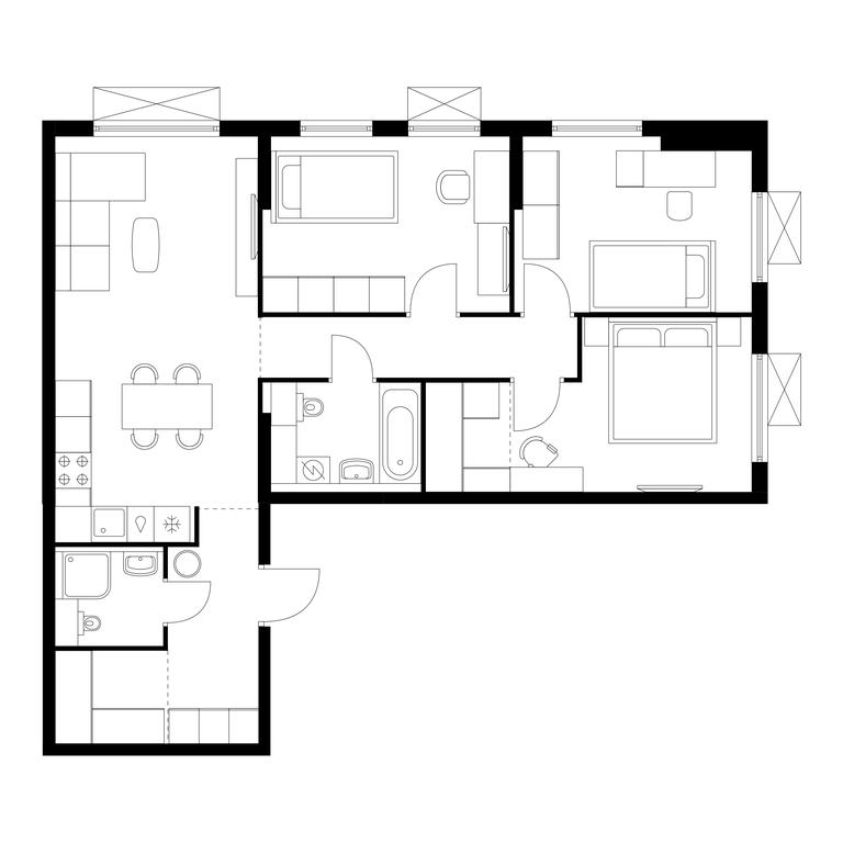 3-BD Apartment Sale, 78平方米 at Tomilinskiy Bulvar, Novaya Street, 1, Kotelniki, Moscow Region, Russia #1