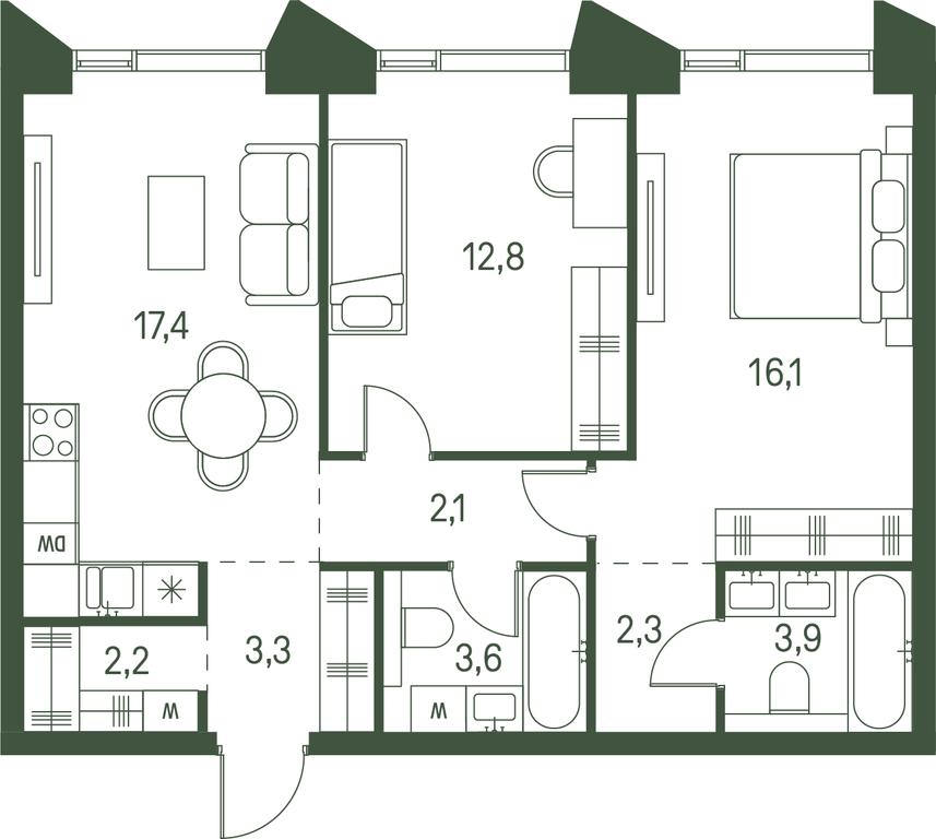 2-BD Apartment Sale, 64.8 sq. m. at Moments, Volokolamskoye Highway, 28, Moscow, Russia #1 2-BD Apartment Sale, 64.8 sq. m. at Moments, Volokolamskoye Highway, 28, Moscow, Russia #1