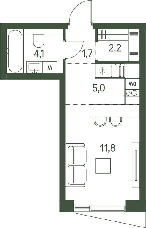 Apartment Sale, 24.8 sq. m. at Moments, Volokolamskoye Highway, 28, Moscow, Russia #2 Apartment Sale, 24.8 sq. m. at Moments, Volokolamskoye Highway, 28, Moscow, Russia #2