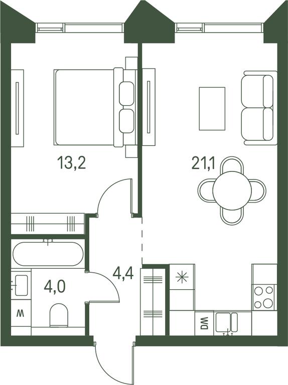 1-BD Apartment Sale, 42.7 sq. m. at Moments, Volokolamskoye Highway, 28, Moscow, Russia #2 1-BD Apartment Sale, 42.7 sq. m. at Moments, Volokolamskoye Highway, 28, Moscow, Russia #2