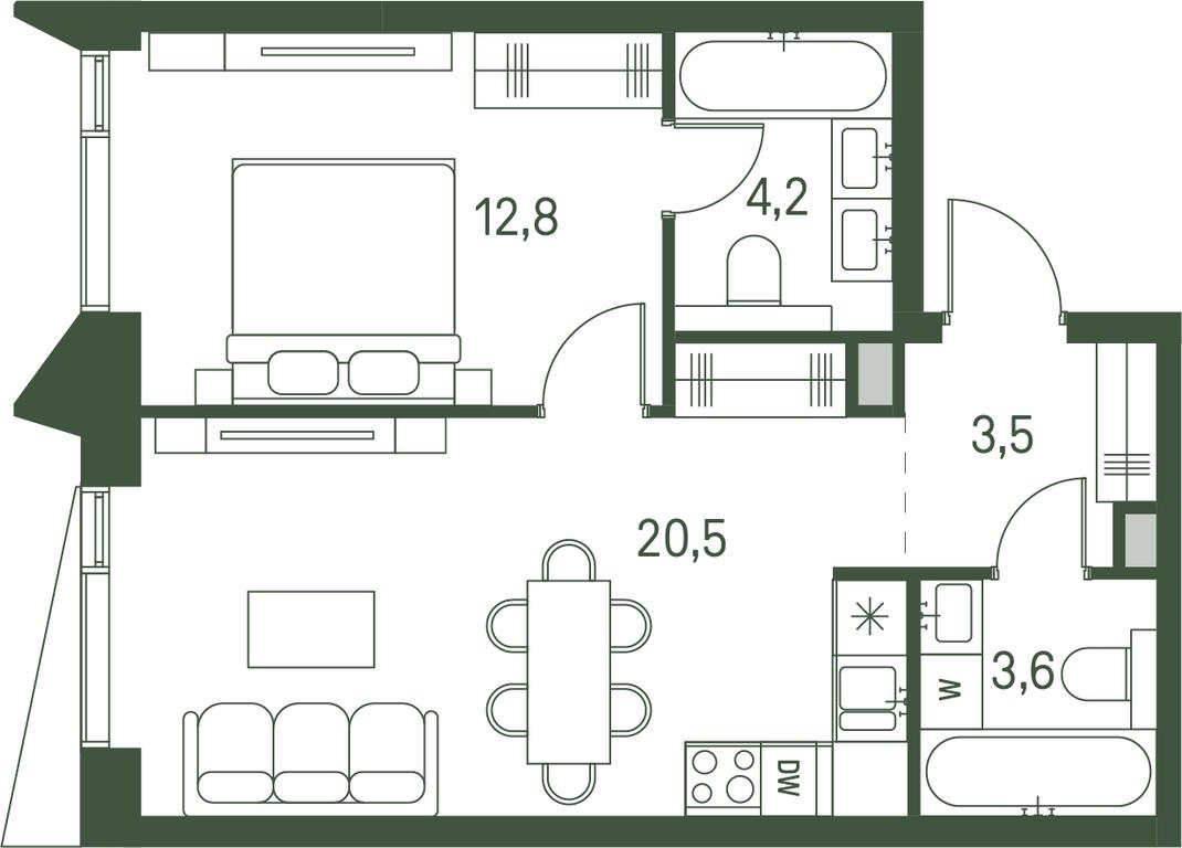 1-BD Apartment Sale, 44.6 sq. m. at Moments, Volokolamskoye Highway, 28, Moscow, Russia #2 1-BD Apartment Sale, 44.6 sq. m. at Moments, Volokolamskoye Highway, 28, Moscow, Russia #2