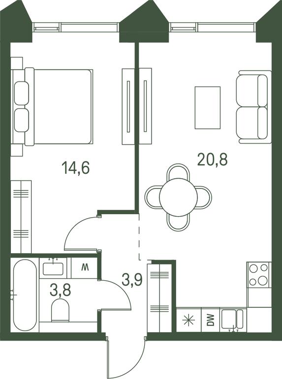 1-BD Apartment Sale, 43.1 sq. m. at Moments, Volokolamskoye Highway, 28, Moscow, Russia #1 1-BD Apartment Sale, 43.1 sq. m. at Moments, Volokolamskoye Highway, 28, Moscow, Russia #1