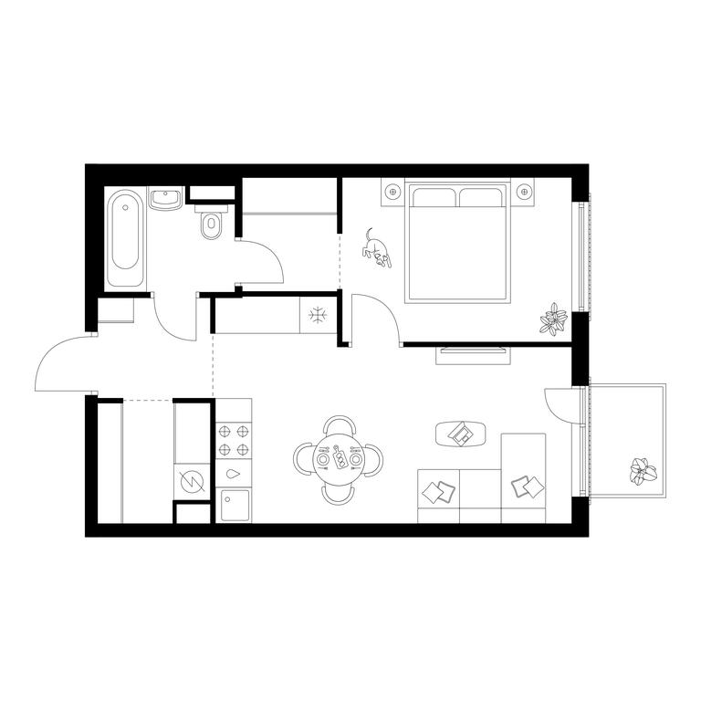 1-BD Apartment Sale, 41.6 sq. m. at Moskvoreche, Kotlyakovskaya Street, Moscow, Russia #1 1-BD Apartment Sale, 41.6 sq. m. at Moskvoreche, Kotlyakovskaya Street, Moscow, Russia #1
