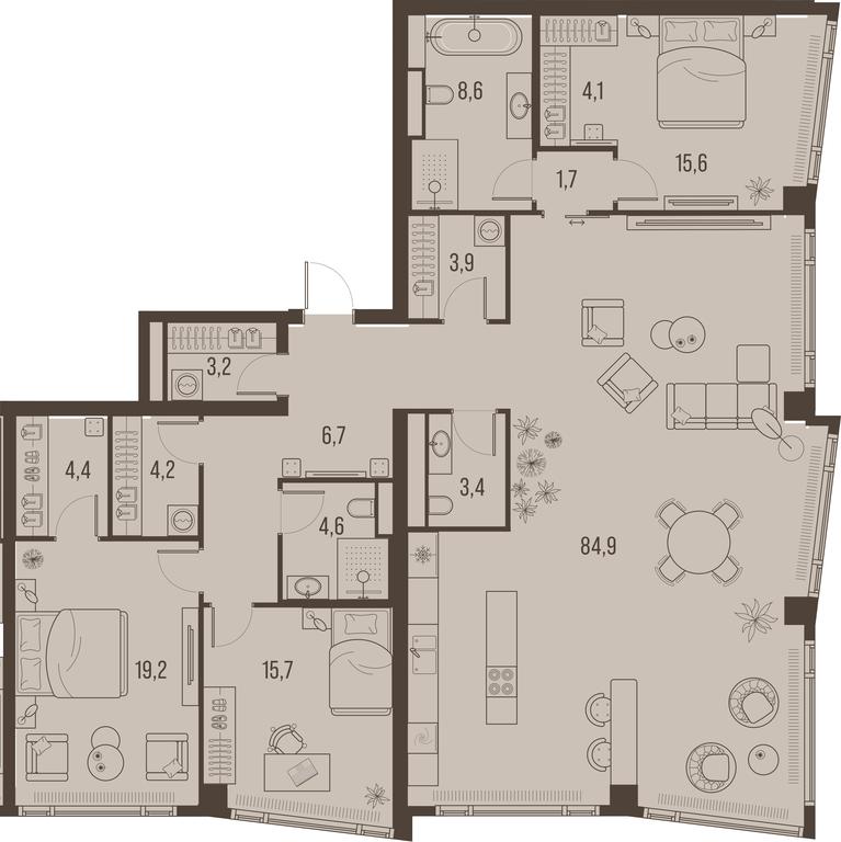 3-BD Apartment Sale, 187.2平方米 at High Life, Letnikovskaya Street, 11/10с1, Moscow, Russia #1 3-BD Apartment Sale, 187.2平方米 at High Life, Letnikovskaya Street, 11/10с1, Moscow, Russia #1