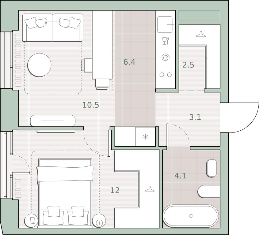 1-BD Apartment Sale, 38.6 sq. m. at Sreda na Lobachevskogo, Ochakovskoye Highway, Moscow, Russia #2 1-BD Apartment Sale, 38.6 sq. m. at Sreda na Lobachevskogo, Ochakovskoye Highway, Moscow, Russia #2