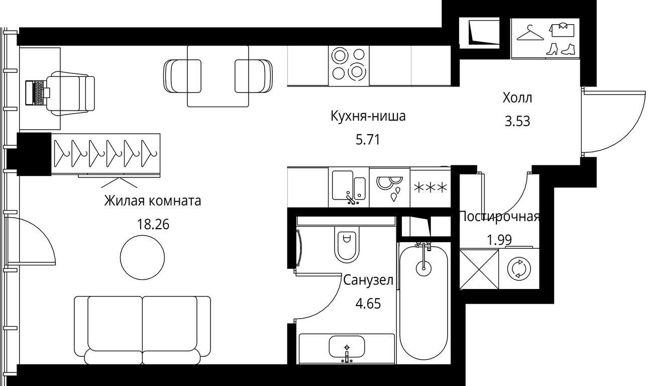 Apartment Sale, 34.14 sq. m. at City Bay, Volokolamskoye Highway, 95с3, Moscow, Russia #1 Apartment Sale, 34.14 sq. m. at City Bay, Volokolamskoye Highway, 95с3, Moscow, Russia #1