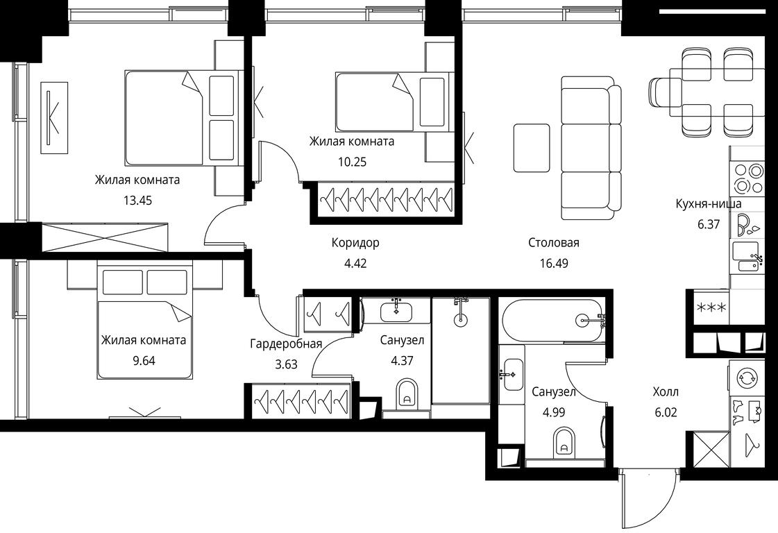 Продажа 3-комн. квартиры, 79,63 м² в ЖК «Сити Бэй (City Bay)», Волоколамское шоссе, 95с3, Москва, Россия #1 Продажа 3-комн. квартиры, 79,63 м² в ЖК «Сити Бэй (City Bay)», Волоколамское шоссе, 95с3, Москва, Россия #1