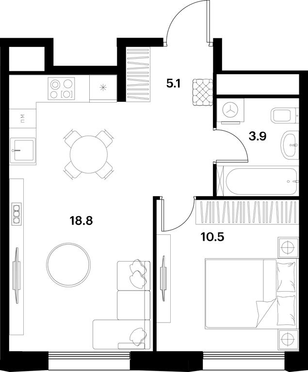 Apartment Sale, 38.3 sq. m. at Alia, Lyotnaya Street, 95Бк2, Moscow, Russia #1 Apartment Sale, 38.3 sq. m. at Alia, Lyotnaya Street, 95Бк2, Moscow, Russia #1