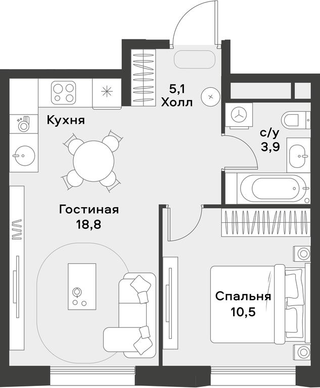 Apartment Sale, 38.3 sq. m. at Alia, Lyotnaya Street, 95Бк2, Moscow, Russia #2 Apartment Sale, 38.3 sq. m. at Alia, Lyotnaya Street, 95Бк2, Moscow, Russia #2
