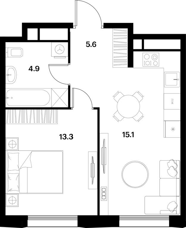 Apartment Sale, 38.9 sq. m. at Alia, Lyotnaya Street, 95Бк2, Moscow, Russia #1 Apartment Sale, 38.9 sq. m. at Alia, Lyotnaya Street, 95Бк2, Moscow, Russia #1