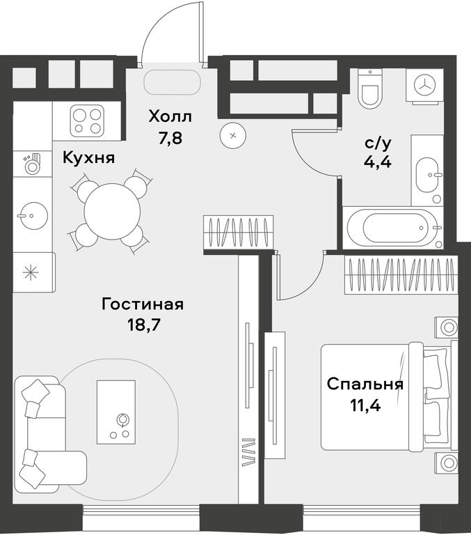 Продажа квартиры, 42,3 м² в ЖК «Алия (Alia)», Лётная улица, 95Бк2, Москва, Россия #2 Продажа квартиры, 42,3 м² в ЖК «Алия (Alia)», Лётная улица, 95Бк2, Москва, Россия #2
