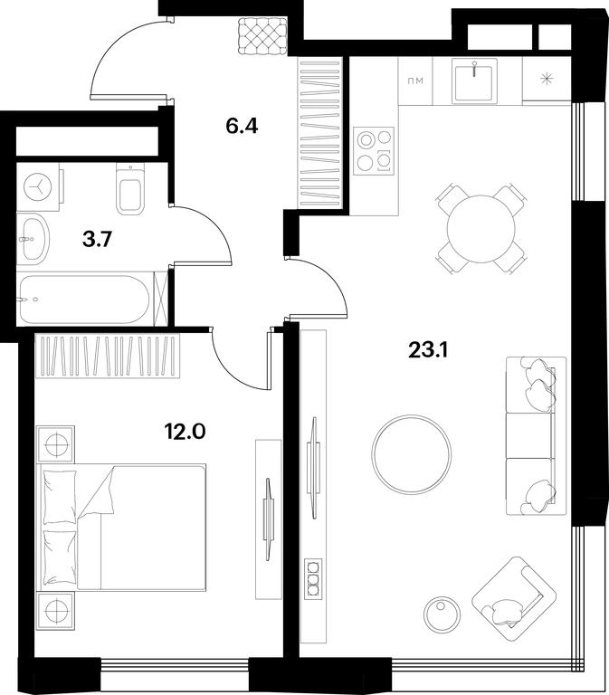 Apartment Sale, 45.2 sq. m. at Alia, Lyotnaya Street, 95Бк2, Moscow, Russia #1 Apartment Sale, 45.2 sq. m. at Alia, Lyotnaya Street, 95Бк2, Moscow, Russia #1
