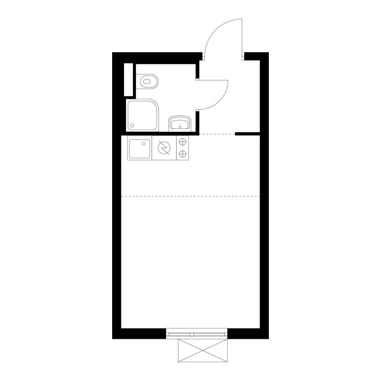 Apartment Sale, 20.9平方米 at Yauza Park, ulitsa Kolontsova, 4, Mytischi, Moscow Region, Russia #1