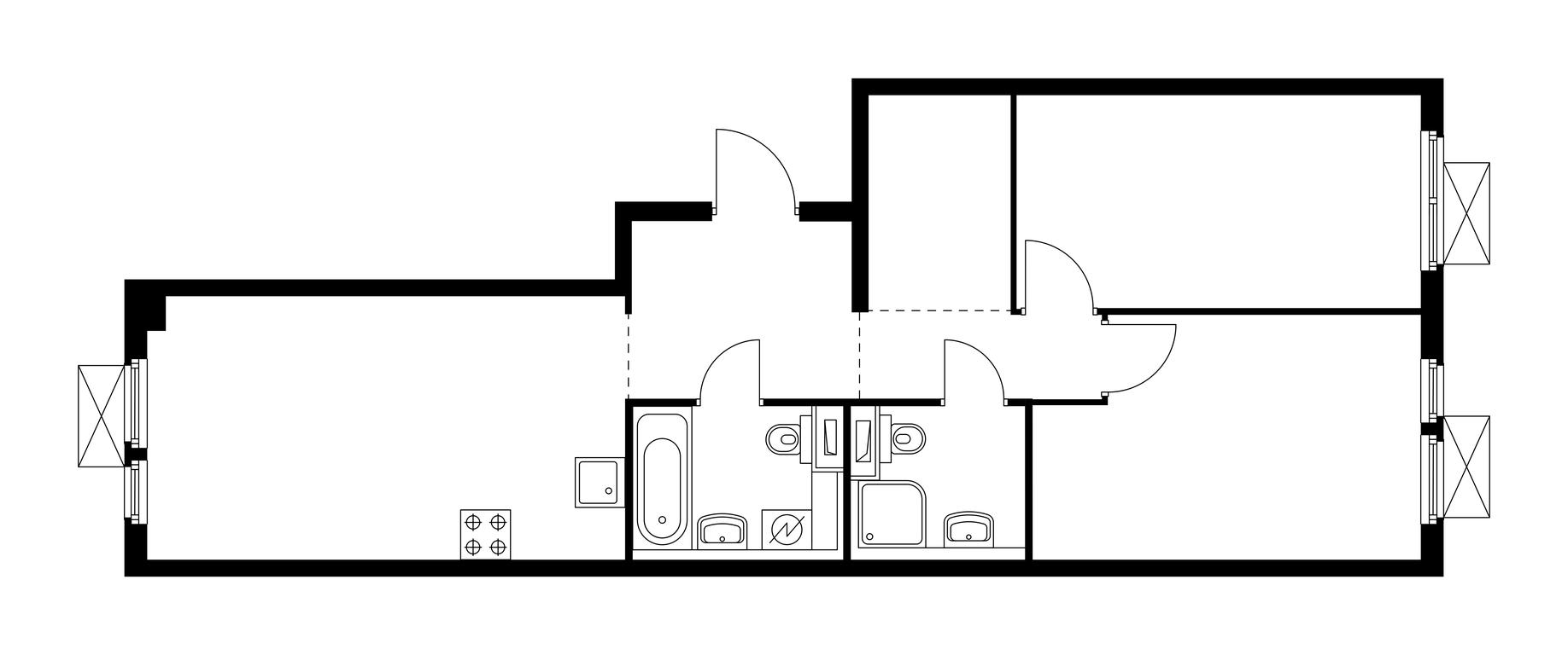 2-BD Apartment Sale, 60.4平方米 at Serednevskiy Les, деревня Середнево, 1к1, поселение Филимонковское, Москва, Россия #1 2-BD Apartment Sale, 60.4平方米 at Serednevskiy Les, деревня Середнево, 1к1, поселение Филимонковское, Москва, Россия #1