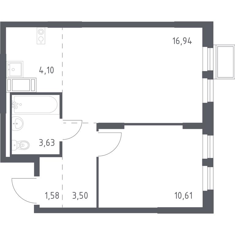 Apartment Sale, 39.7 sq. m. at Gorki Park, Shkolnaya ulitsa, 2, derevnya Korobovo, Leninskiy City District, Moscow Region, Russia #1 Apartment Sale, 39.7 sq. m. at Gorki Park, Shkolnaya ulitsa, 2, derevnya Korobovo, Leninskiy City District, Moscow Region, Russia #1