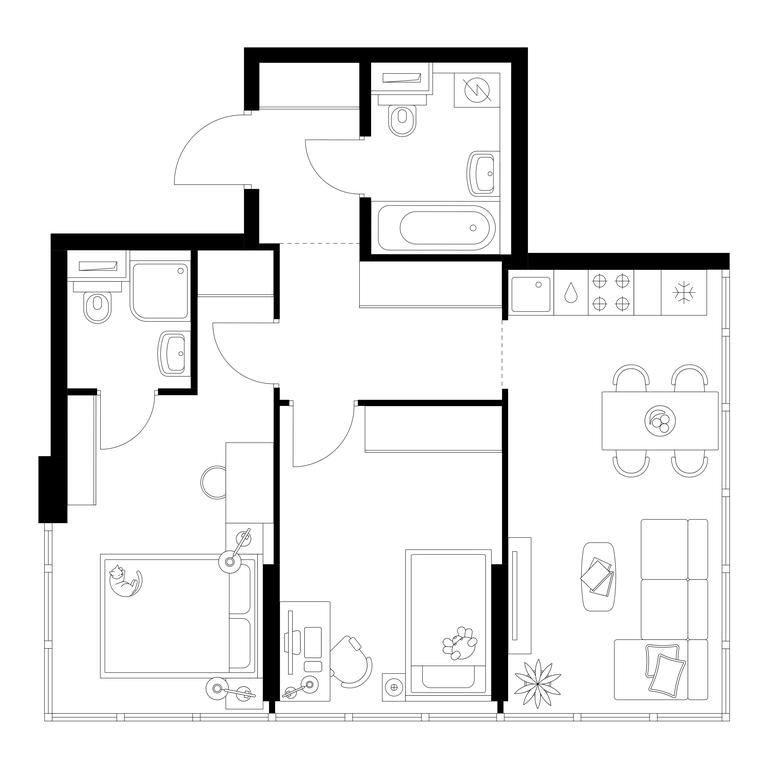 2-BD Apartment Sale, 53.7 sq. m. at Businovskiy Park, Izhorskaya Street, 6с5, Moscow, Russia #1 2-BD Apartment Sale, 53.7 sq. m. at Businovskiy Park, Izhorskaya Street, 6с5, Moscow, Russia #1