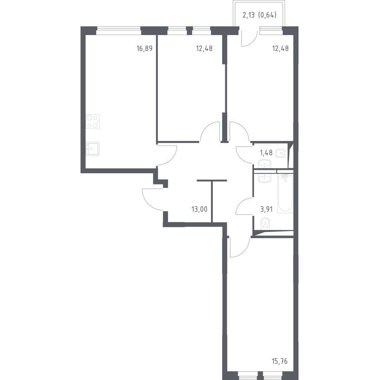 Продажа 2-комн. квартиры, 76,64 м² в ЖК «Остафьево», Остафьевское шоссе, 12к1, поселение Рязановское, Москва, Россия #1 Продажа 2-комн. квартиры, 76,64 м² в ЖК «Остафьево», Остафьевское шоссе, 12к1, поселение Рязановское, Москва, Россия #1