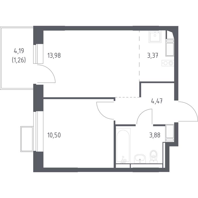 Apartment Sale, 37.46 sq. m. at Alkhimovo, Ryazanovskoe Highway, 31к1, Moscow, Russia #1 Apartment Sale, 37.46 sq. m. at Alkhimovo, Ryazanovskoe Highway, 31к1, Moscow, Russia #1