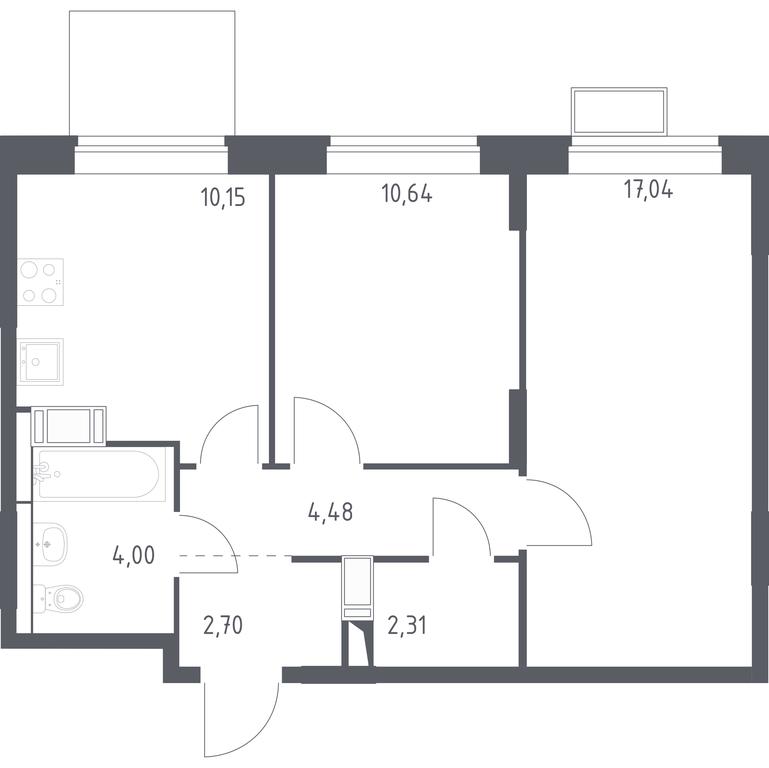 1-BD Apartment Sale, 51.32 sq. m. at Alkhimovo, Ryazanovskoe Highway, 31к1, Moscow, Russia #1 1-BD Apartment Sale, 51.32 sq. m. at Alkhimovo, Ryazanovskoe Highway, 31к1, Moscow, Russia #1