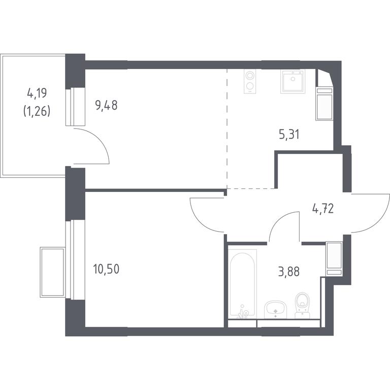 Apartment Sale, 35.15 sq. m. at Alkhimovo, Ryazanovskoe Highway, 31к1, Moscow, Russia #1 Apartment Sale, 35.15 sq. m. at Alkhimovo, Ryazanovskoe Highway, 31к1, Moscow, Russia #1