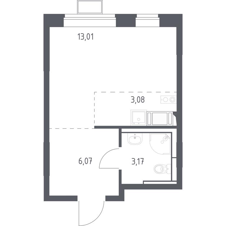 Apartment Sale, 25.1平方米 at Alkhimovo, Ryazanovskoe Highway, 31к1, Moscow, Russia #1 Apartment Sale, 25.1平方米 at Alkhimovo, Ryazanovskoe Highway, 31к1, Moscow, Russia #1