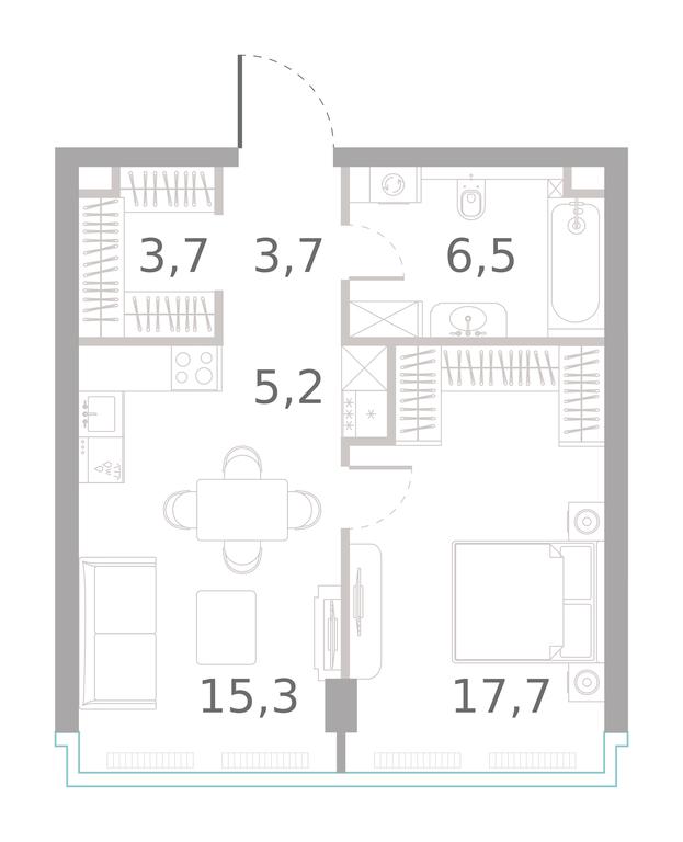 1-BD Apartment Sale, 52.1 sq. m. at River Park Towers, Kutuzovsky Drive, 16с1, Moscow, Russia #1 1-BD Apartment Sale, 52.1 sq. m. at River Park Towers, Kutuzovsky Drive, 16с1, Moscow, Russia #1