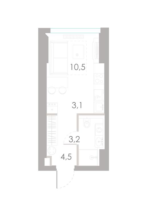 Apartment Sale, 21.3 sq. m. at River Park Towers, Kutuzovsky Drive, 16с1, Moscow, Russia #1 Apartment Sale, 21.3 sq. m. at River Park Towers, Kutuzovsky Drive, 16с1, Moscow, Russia #1