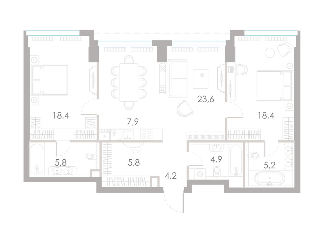 Продажа 2-комн. квартиры, 94,2 м² в ЖК «Ривер Парк Тауэрс (River Park Towers)», Кутузовский проезд, 16с1, Москва, Россия #1 Продажа 2-комн. квартиры, 94,2 м² в ЖК «Ривер Парк Тауэрс (River Park Towers)», Кутузовский проезд, 16с1, Москва, Россия #1