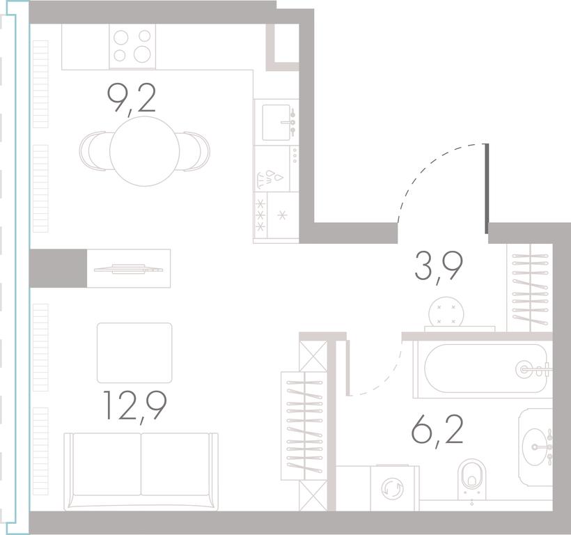 Apartment Sale, 33.9 sq. m. at River Park Towers, Kutuzovsky Drive, 16с1, Moscow, Russia #1 Apartment Sale, 33.9 sq. m. at River Park Towers, Kutuzovsky Drive, 16с1, Moscow, Russia #1