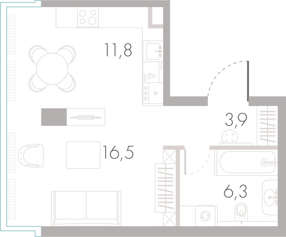 Apartment Sale, 40.2 sq. m. at River Park Towers, Kutuzovsky Drive, 16с1, Moscow, Russia #1 Apartment Sale, 40.2 sq. m. at River Park Towers, Kutuzovsky Drive, 16с1, Moscow, Russia #1