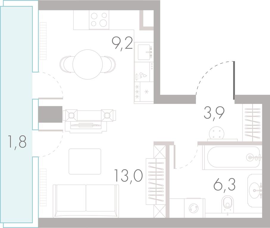 Apartment Sale, 35.9 sq. m. at River Park Towers, Kutuzovsky Drive, 16с1, Moscow, Russia #1 Apartment Sale, 35.9 sq. m. at River Park Towers, Kutuzovsky Drive, 16с1, Moscow, Russia #1