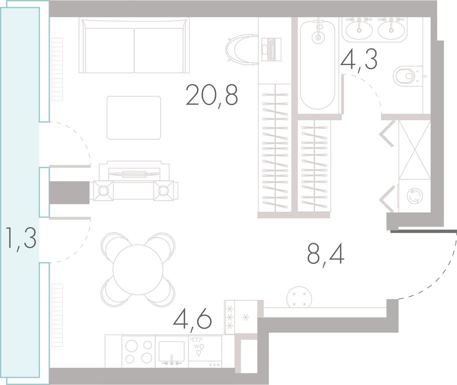 Apartment Sale, 41 sq. m. at River Park Towers, Kutuzovsky Drive, 16с1, Moscow, Russia #1 Apartment Sale, 41 sq. m. at River Park Towers, Kutuzovsky Drive, 16с1, Moscow, Russia #1