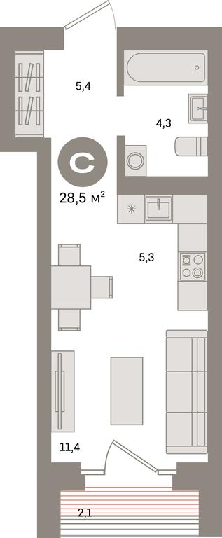 Apartment Sale, 28.5 sq. m. at Kvartal Metronom, Tagilskaya Street, Moscow, Russia #1 Apartment Sale, 28.5 sq. m. at Kvartal Metronom, Tagilskaya Street, Moscow, Russia #1