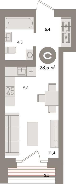 Apartment Sale, 28.5 sq. m. at Kvartal Metronom, Tagilskaya Street, Moscow, Russia #1 Apartment Sale, 28.5 sq. m. at Kvartal Metronom, Tagilskaya Street, Moscow, Russia #1