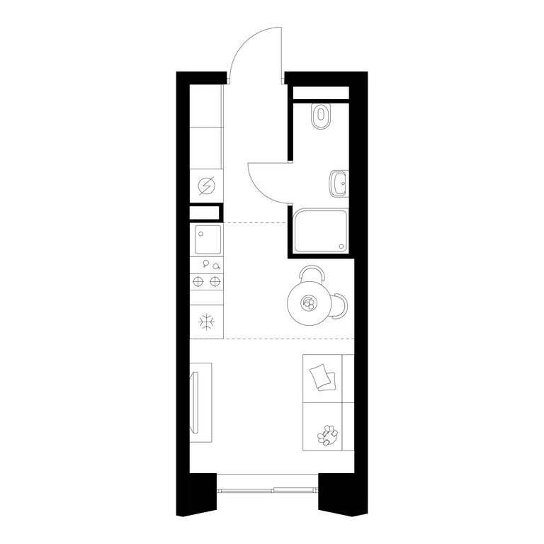 Apartment Sale, 19.1平方米 at Matveevskiy Park, Ochakovskoye Highway, вл3с11, Moscow, Russia #1