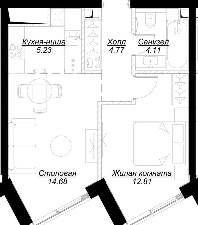 1-BD Apartment Sale, 43.19 sq. m. at Mod, 4th Maryinoy Roschi Street, 12с9, Moscow, Russia #1 1-BD Apartment Sale, 43.19 sq. m. at Mod, 4th Maryinoy Roschi Street, 12с9, Moscow, Russia #1
