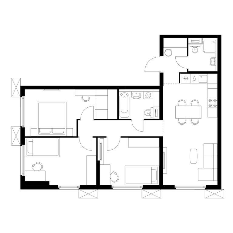 3-BD Apartment Sale, 75.9平方米 at Yaroslavskiy, 16th Microdistrict, Mytischi, Moscow Region, Russia #1 3-BD Apartment Sale, 75.9平方米 at Yaroslavskiy, 16th Microdistrict, Mytischi, Moscow Region, Russia #1