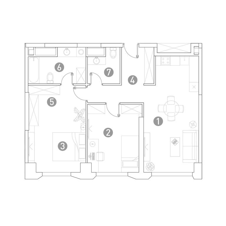 2-BD Apartment Sale, 77.1 sq. m. at Very, Botanicheskaya Street, 29, Moscow, Russia #1 2-BD Apartment Sale, 77.1 sq. m. at Very, Botanicheskaya Street, 29, Moscow, Russia #1