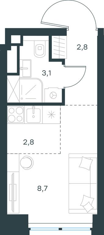 Apartment Sale, 17.4 sq. m. at Level Zvenigorodskaya, 3rd Silikatny Drive, 6к1, Moscow, Russia #1 Apartment Sale, 17.4 sq. m. at Level Zvenigorodskaya, 3rd Silikatny Drive, 6к1, Moscow, Russia #1