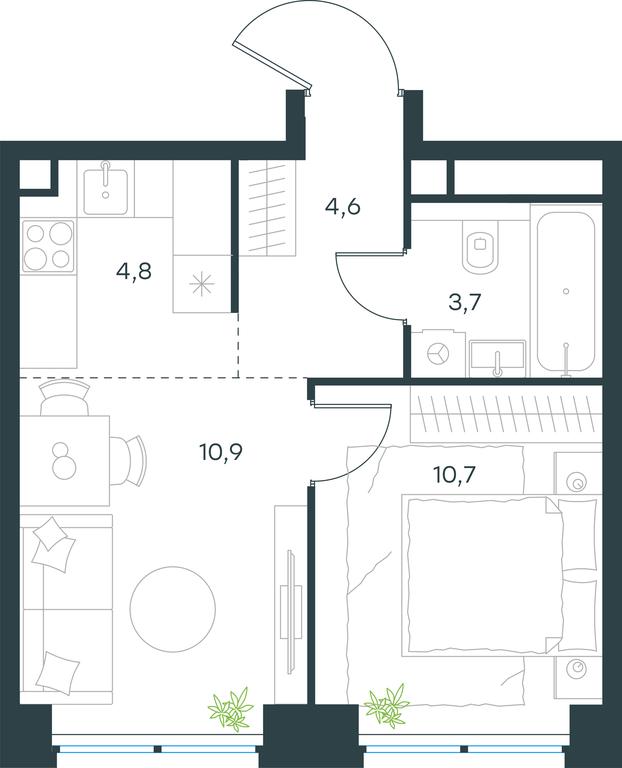 1-BD Apartment Sale, 34.7平方米 at Level Zvenigorodskaya, 3rd Silikatny Drive, 6к1, Moscow, Russia #1 1-BD Apartment Sale, 34.7平方米 at Level Zvenigorodskaya, 3rd Silikatny Drive, 6к1, Moscow, Russia #1
