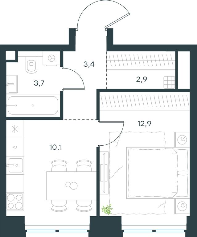 Apartment Sale, 33平方米 at Level Zvenigorodskaya, 3rd Silikatny Drive, 6к1, Moscow, Russia #1 Apartment Sale, 33平方米 at Level Zvenigorodskaya, 3rd Silikatny Drive, 6к1, Moscow, Russia #1