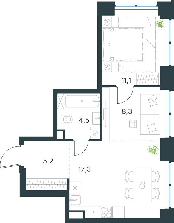 1-BD Apartment Sale, 46.5 sq. m. at Level Zvenigorodskaya, 3rd Silikatny Drive, 6к1, Moscow, Russia #1 1-BD Apartment Sale, 46.5 sq. m. at Level Zvenigorodskaya, 3rd Silikatny Drive, 6к1, Moscow, Russia #1
