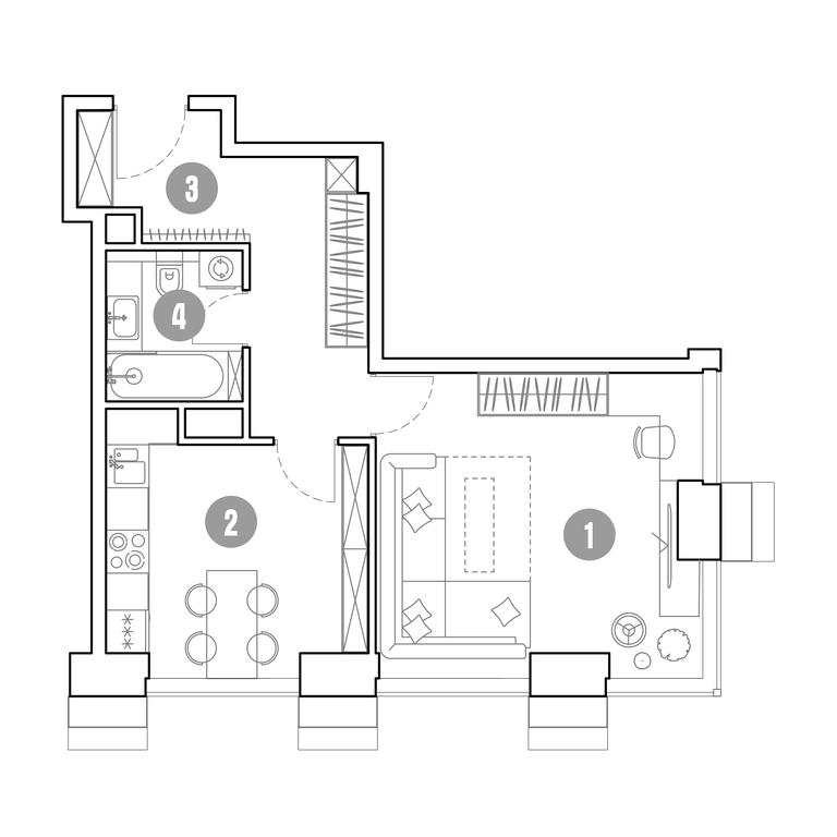 1-BD Apartment Sale, 44.7 sq. m. at Mirapolis, Mira Avenue, 222Ас9, Moscow, Russia #1 1-BD Apartment Sale, 44.7 sq. m. at Mirapolis, Mira Avenue, 222Ас9, Moscow, Russia #1