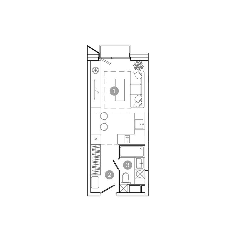 Apartment Sale, 23.6平方米 at UNO.Sokolinaya Gora, 8th Sokolinoy Gory Street, 26, Moscow, Russia #1
