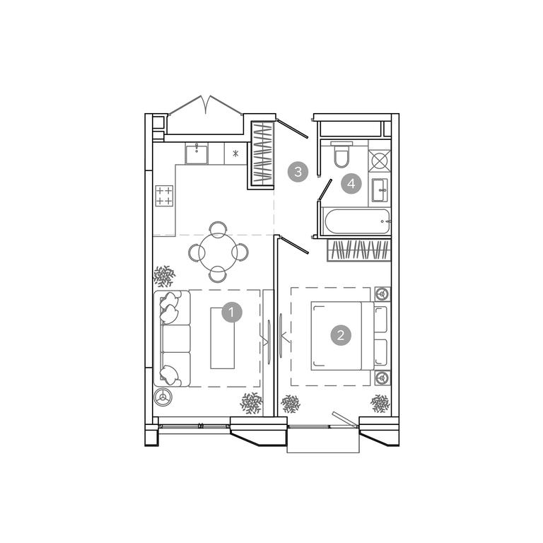 1-BD Apartment Sale, 45.4平方米 at UNO.Sokolinaya Gora, 8th Sokolinoy Gory Street, 26, Moscow, Russia #1 1-BD Apartment Sale, 45.4平方米 at UNO.Sokolinaya Gora, 8th Sokolinoy Gory Street, 26, Moscow, Russia #1