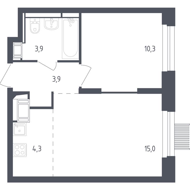 Apartment Sale, 37.1 sq. m. at Mytishchi Park, Silikatnaya ulitsa, 41к3, Mytischi, Moscow Region, Russia #1 Apartment Sale, 37.1 sq. m. at Mytishchi Park, Silikatnaya ulitsa, 41к3, Mytischi, Moscow Region, Russia #1
