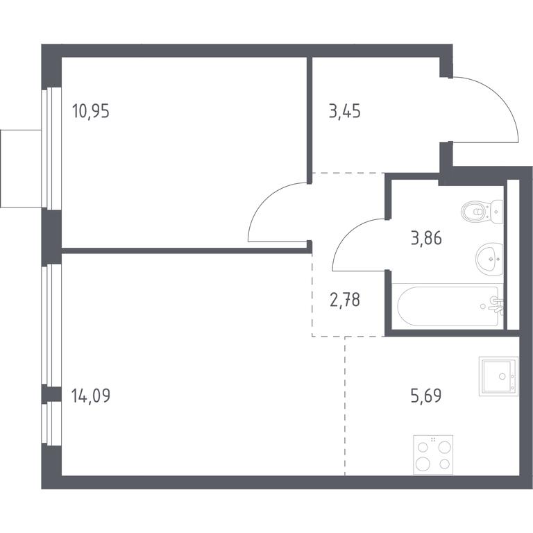 Apartment Sale, 40.82平方米 at Gorki Park, Shkolnaya ulitsa, 2, derevnya Korobovo, Leninskiy City District, Moscow Region, Russia #1 Apartment Sale, 40.82平方米 at Gorki Park, Shkolnaya ulitsa, 2, derevnya Korobovo, Leninskiy City District, Moscow Region, Russia #1