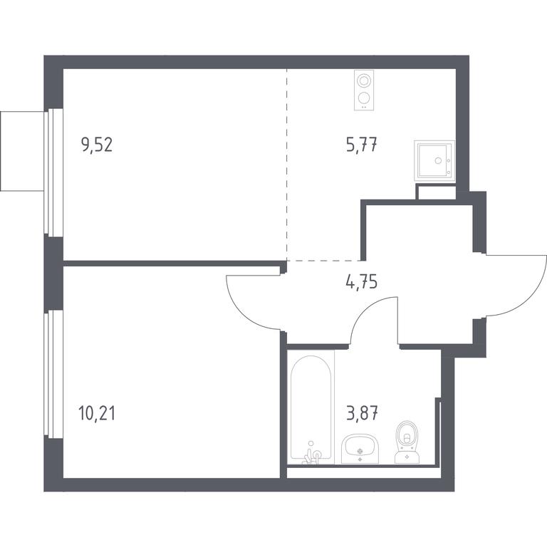 Продажа квартиры, 34,12 м² в ЖК «Горки Парк», Школьная улица, 2, деревня Коробово, Ленинский городской округ, Московская область, Россия #1 Продажа квартиры, 34,12 м² в ЖК «Горки Парк», Школьная улица, 2, деревня Коробово, Ленинский городской округ, Московская область, Россия #1