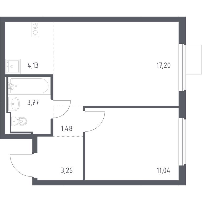 Apartment Sale, 40.88 sq. m. at Gorki Park, Shkolnaya ulitsa, 2, derevnya Korobovo, Leninskiy City District, Moscow Region, Russia #1 Apartment Sale, 40.88 sq. m. at Gorki Park, Shkolnaya ulitsa, 2, derevnya Korobovo, Leninskiy City District, Moscow Region, Russia #1